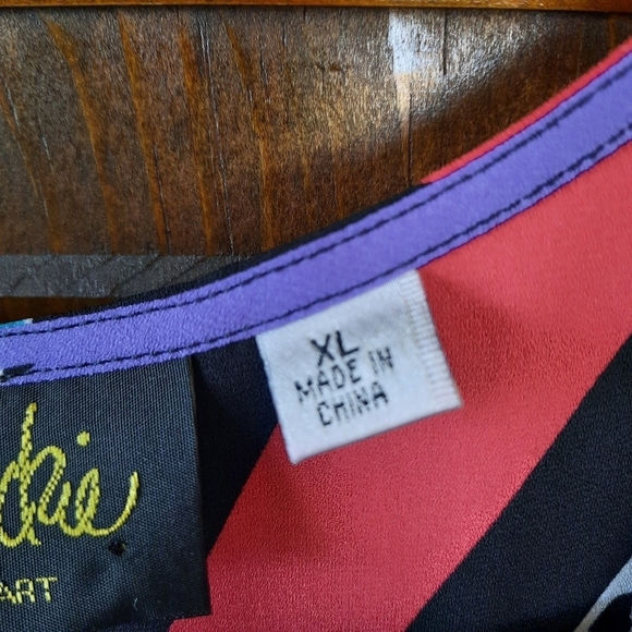 Vintage Bob Mackie Wearable Art geometric mixed animal print open front kimono - Picture 10 of 11